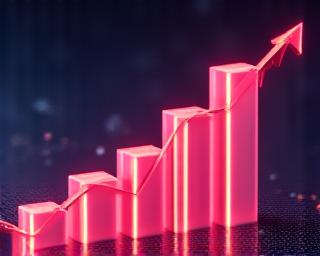 Predictive analytics chart showing seasonal trends and supply chain health.