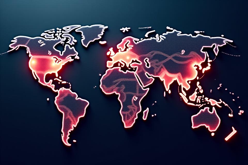 Live global map view showing aircraft and vessel positions in real-time.