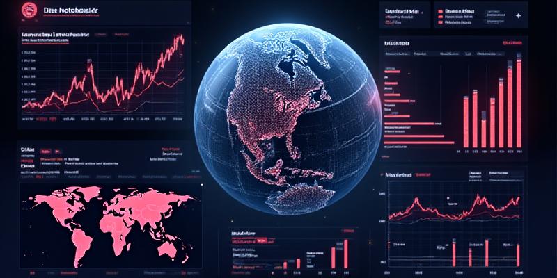 AI data visualization dashboard showing logistics trends